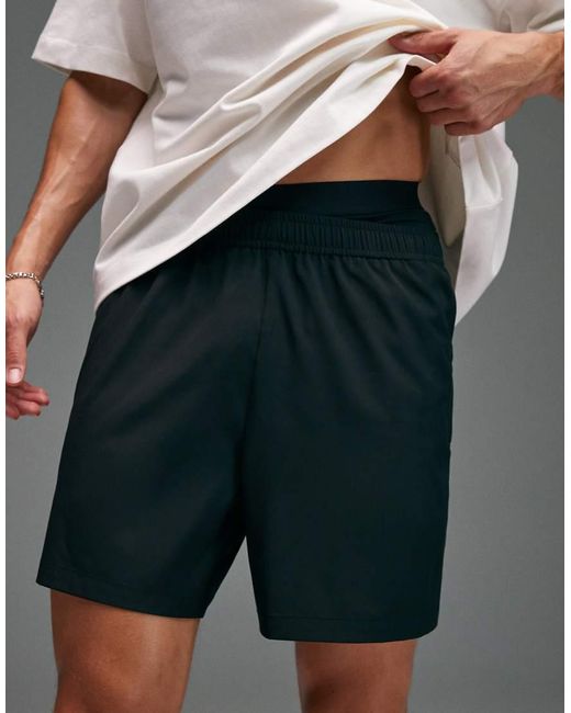 4505 Black Icon 5 Inch Quick Dry Training Shorts With Zip Pockets for men