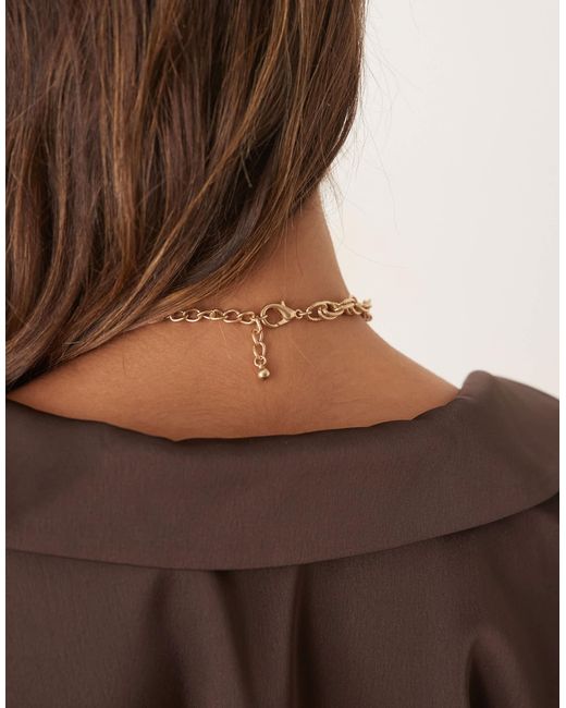ASOS Brown – limited edition – e, kurze halskette mit anhängern