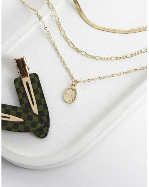 Pieces White Stack Necklace