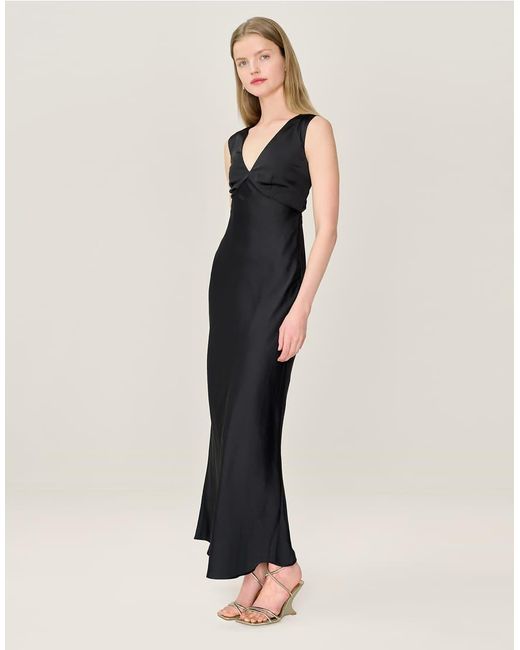 OMNES White Dresses Nova Satin Midi Dress With Open Back