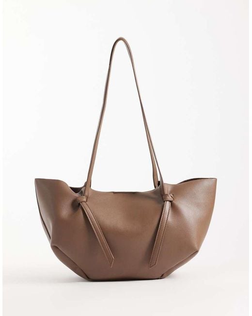 ASOS White Mini Scoop Pinched Tote
