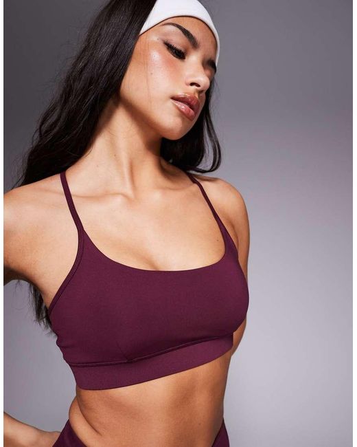 Reggiseno Sportivo Modellante A Sostegno Medio Con Spalline Regolabili Color Gelso di 4505 in Purple