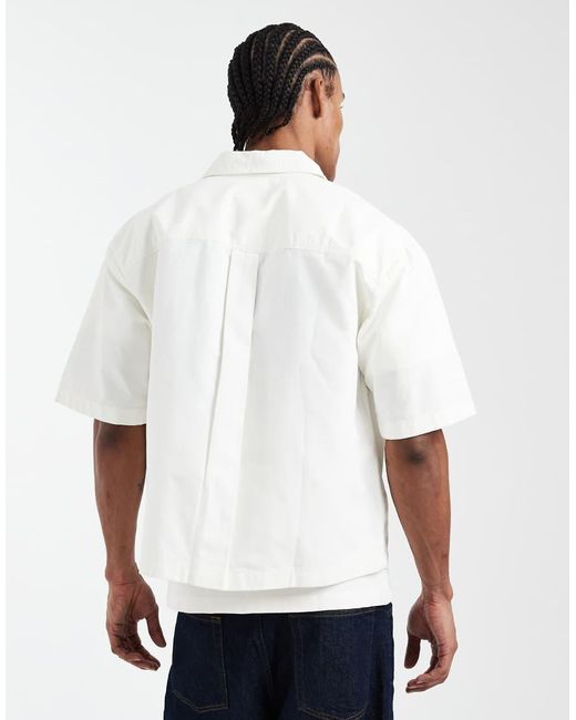 Lee Jeans White Workwear Denim Short Sve Overshirt for men