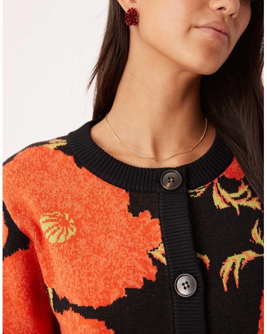 Never Fully Dressed Orange Oversized Cardigan Co-Ord