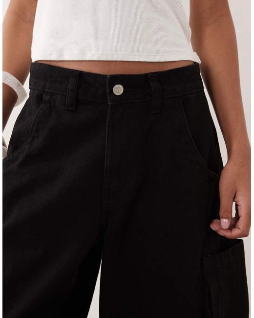 ASOS Black Bermuda Longer Cargo Short