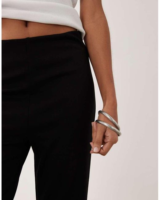 ASOS Natural Flared legging Capri Trouser With Eyelet Detail