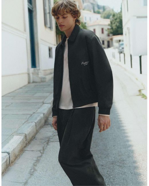 Pull&Bear Bestickte jacke in Blue für Herren
