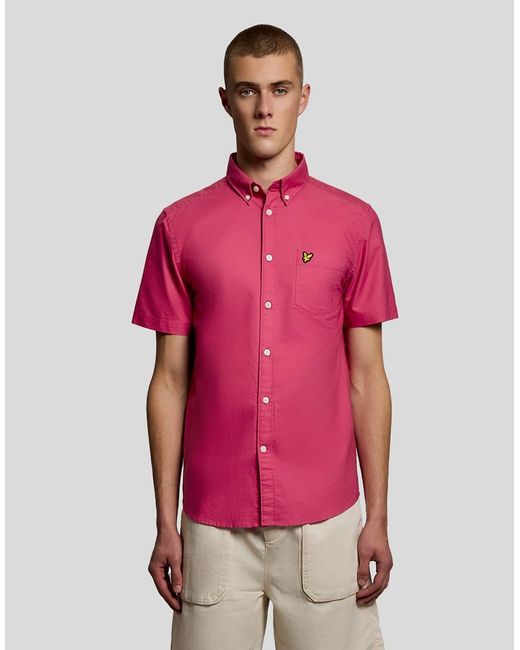 Lyle & Scott Red Ss Woven Shirts Short Sleeve Oxford Shirt for men