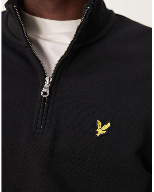 Lyle & Scott Blue Quarter Zip Sweatshirt for men