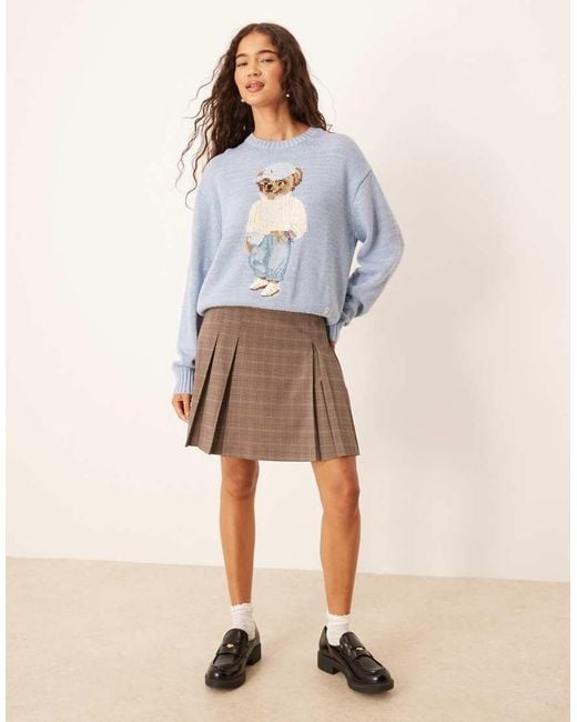 Jersey Azul Con Polo Bear De Punto De Polo Ralph Lauren de color Gray