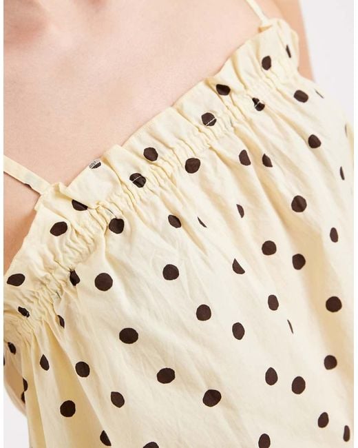 Pieces White Cotton Cami Maxi Dress