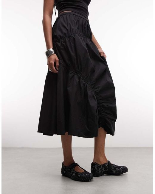 Collusion Black Channel Maxi Skirt