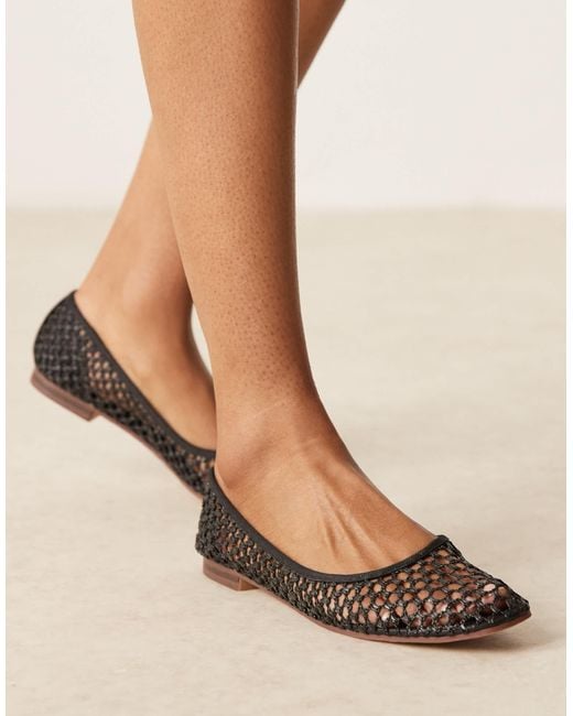 ASOS Natural Lagoon Weave Ballet Shoes