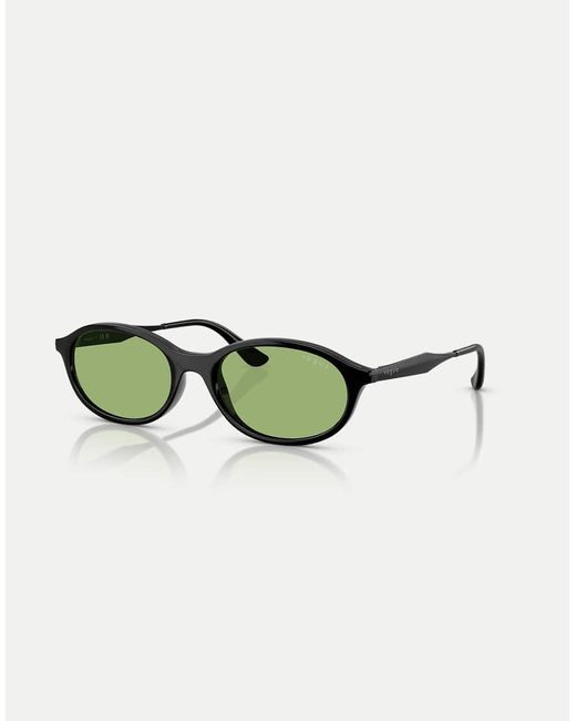 Vogue Green Oval Sunglasses With Lens