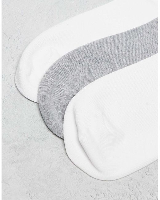 Weekday White 3 Pack Of Stripe Sport Socks for men