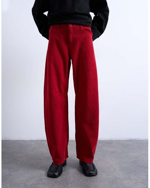 TOPSHOP Red Barrel Mid Rise Jean