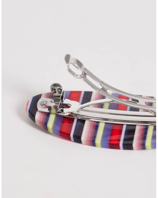 Barrette rayée ASOS en coloris Red