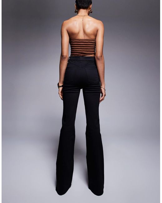 ASOS Blue Asos Design Tall Power Stretch Sculpt Flare Jeans