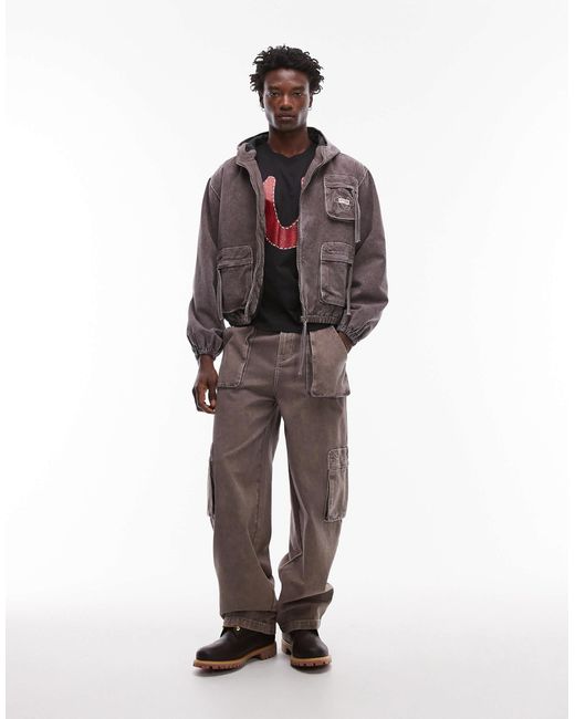 Big t - jean cargo baggy - délavé True Religion pour homme en coloris Brown