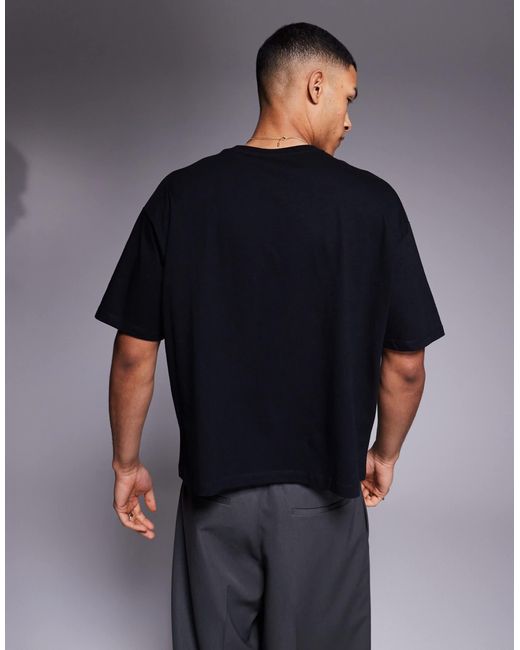 ASOS – kastiges oversize-t-shirt in Blue für Herren
