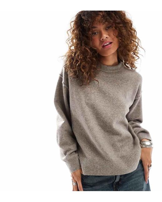 Weekday Brown Funda Wool Blend Jumper