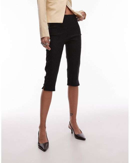 ASOS White Bengaline Capri Trouser With Split