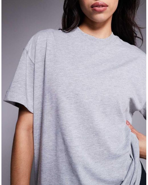 4505 Gray Icon Heavyweight Cotton Oversized T-shirt With Quick Dry Finish