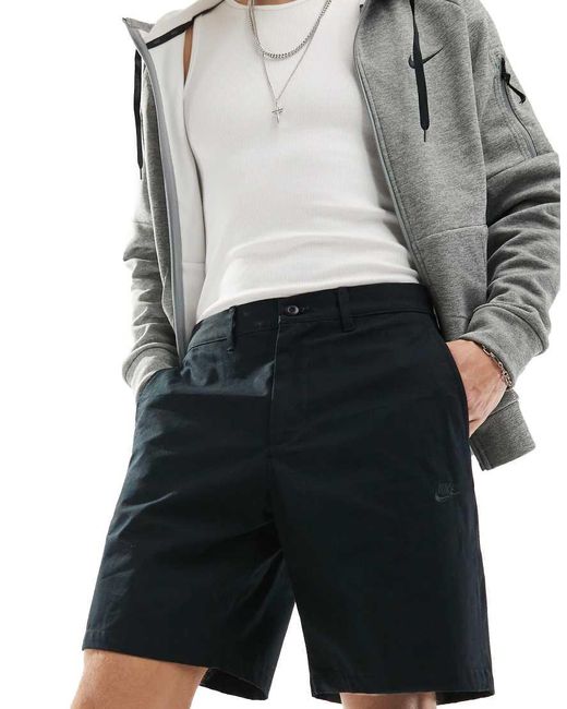 Nike Black Club Woven Chino Shorts for men