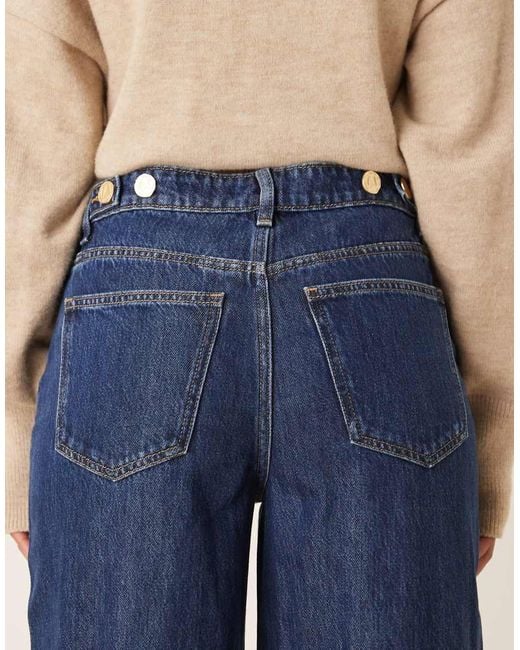 Gina Tricot Blue Wide Leg Flare Palazzo Jeans