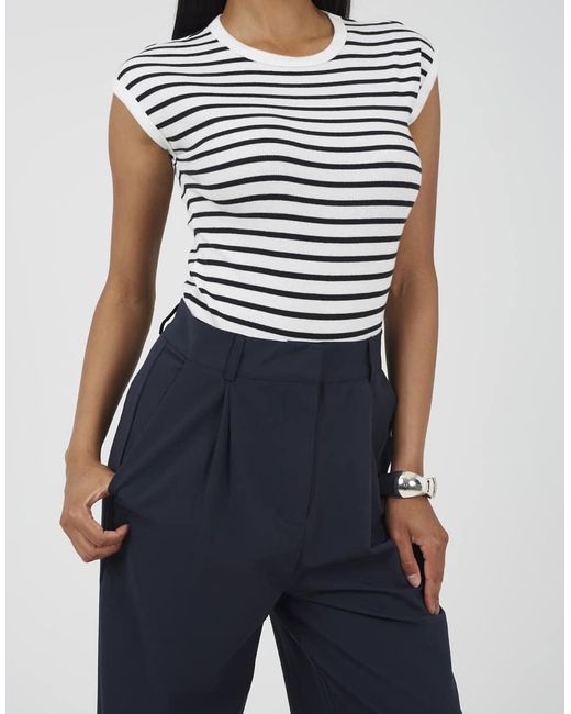 Brave Soul Blue Tailored Straight Leg Trousers