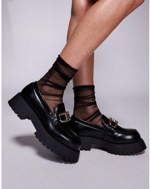 River Island Black Chunky Loafer