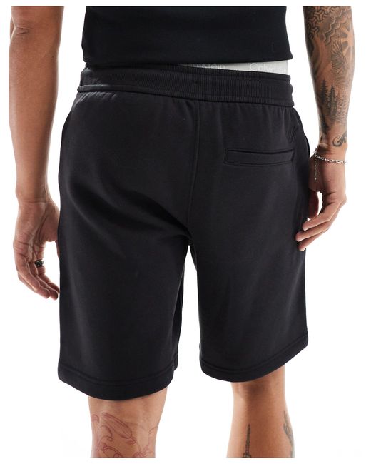 Pantaloncini neri con logo di Calvin Klein in Black da Uomo