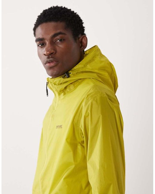 Regatta Yellow Waterproof Pack-It Iii Jacket for men