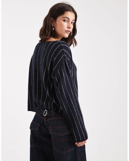 ASOS Blue – gestreifter pullover