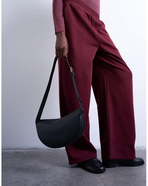 TOPSHOP Purple – cooper – umhängetasche aus echtem leder