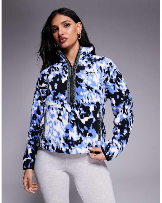 The North Face Blue Fleeski Quarter Zip Pullover