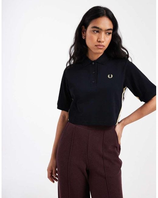 Fred Perry Blue Co-Ord Tape Detail Logo Polo Shirt