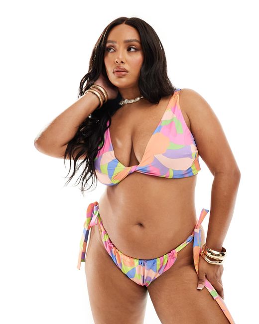 ASOS Multicolor Asos Design Curve Bandeau Bikini Top