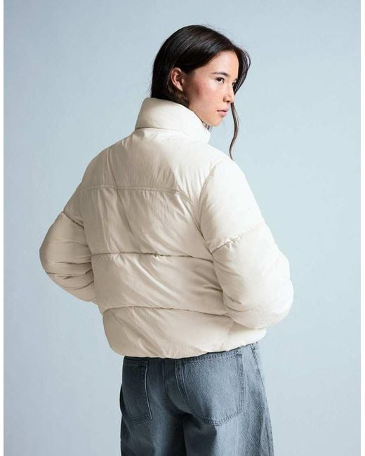 Bershka White Padded Jacket