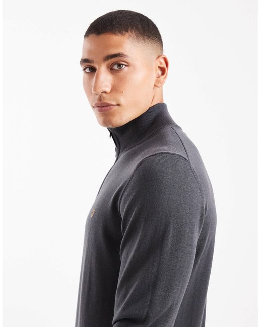 Redchurch - pull en laine mérinos - anthracite Farah pour homme en coloris Gray