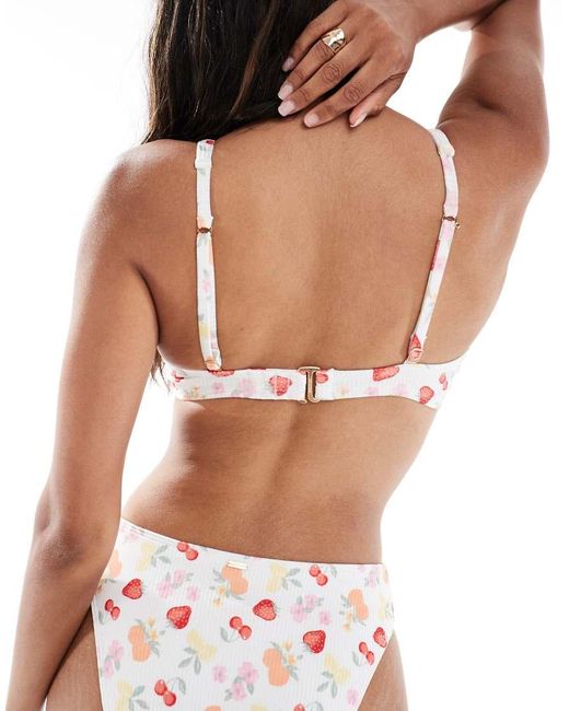 Hollister White Curvy Underwire Bikini Top Co-Ord