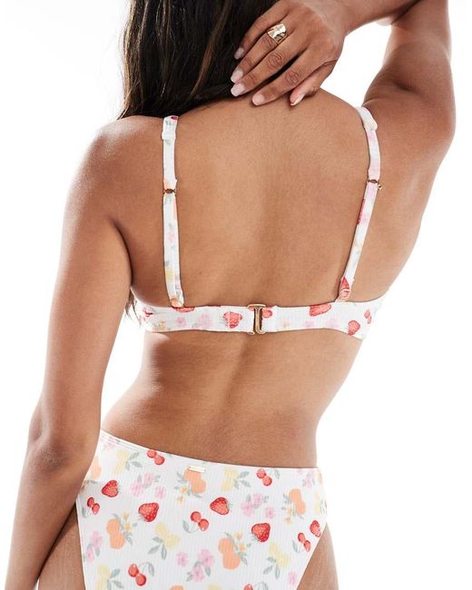 Hollister Bikinitopje Met Beugels En Bloemenprint in het White