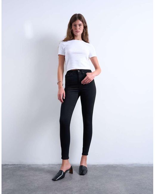TOPSHOP Black Jamie High Rise Skinny Jean