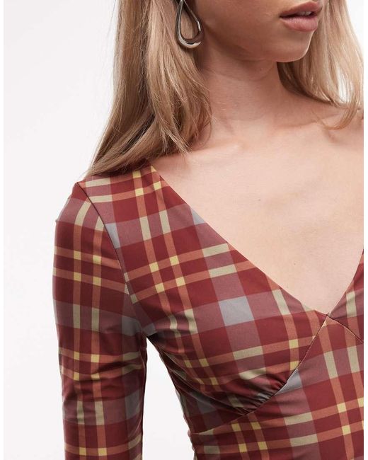Reclaimed Vintage Red 3/4 Sleeve Top