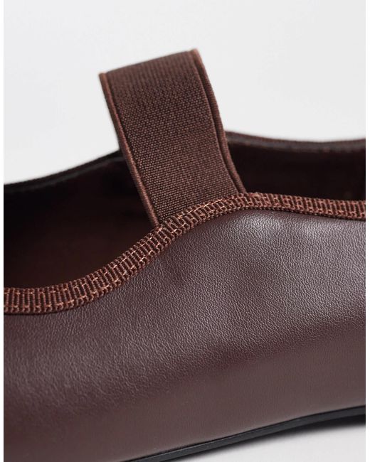 Glamorous Brown Square Toe Ballet Flats