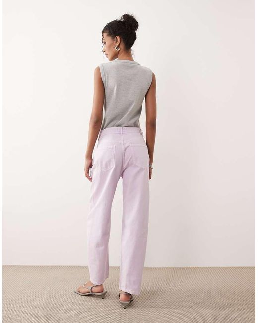 ASOS Pink Slim Barrel Jean
