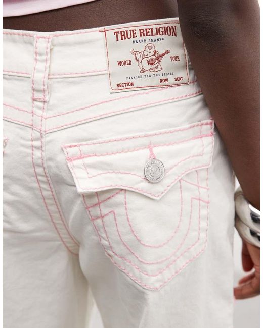 True Religion White Bailey baggy Barrel Flap Pocket Cargo Pants