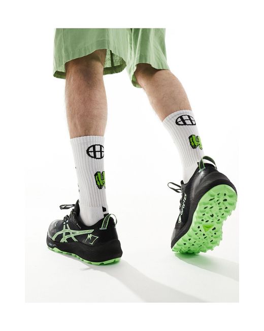 Gel-trabuco 12 gtx - sneakers da trail running resistenti all'acqua nere e verde fluo di Asics in Green da Uomo
