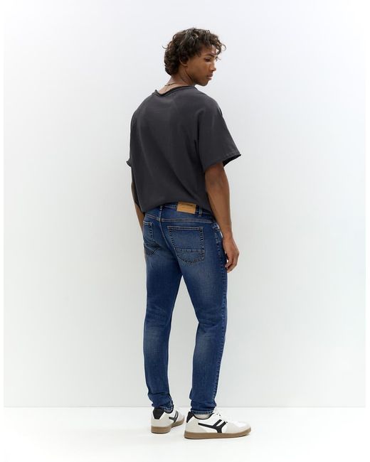 Pull&Bear Blue Skinny Jeans for men