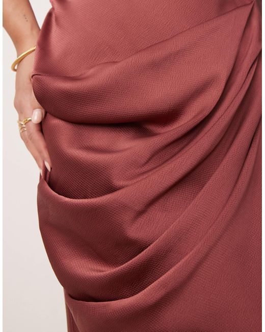 ASOS Red Asos design curve – maxikleid aus satin